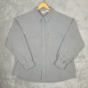 Five Brother Flannel Shirt Mens 2XL Solid Gray Button Up